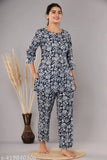 Cotton printed net pyjamas for women, Nunchii Night Suits for a comfortable sleep, made in India