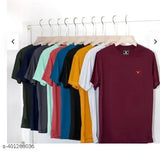 Mens Lycra short-sleeve solid t-shirt combo, pack of 10 in XL and XXL sizes from India
