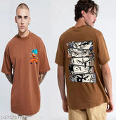 Men's cotton blend oversize printed t-shirt, short sleeves, vibrant design, available in S, M, L, XL, XXL