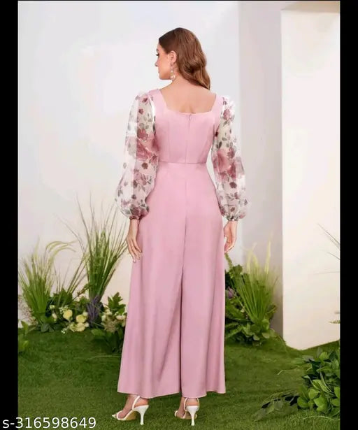 Lycra bollywood-style jumpsuit, solid net, long sleeves, available in various sizes from S to XXXL, Indian origin