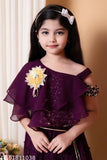 Embroidered net party dress for kids (5-12 years), Indian-made summer fashion