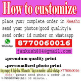 Personalized round neck half sleeve t-shirt with custom photo print, polyester, suitable for all occasions like birthdays, festivals, or gifts. Made in India