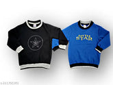 Cotton Little STAR sweatshirts with stones and sticker, attractive party wear for toddlers aged 1-4 years