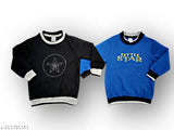 Cotton Little STAR sweatshirts with stones and sticker, attractive party wear for toddlers aged 1-4 years