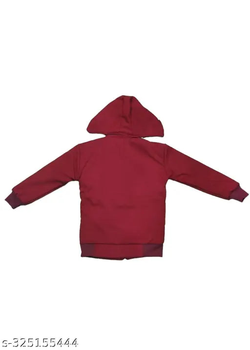 Solid polyester kids' jacket in various sizes (1-2yrs to 8-9yrs), India origin