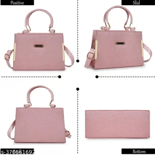 PU Women's stylish sling bag, free size, glossy hardware shackle, adjustable strap. Indian-made fashion accessory