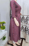 Woolen winter checkered frock kurti with three-quarter sleeves, perfect for casual or formal wear. Available in sizes M, L, XL, XXL, and XXXL. Made of high-quality woolen fabric from India