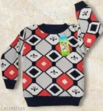 Wool winter set with printed net pattern, trendy boys' fashion from Little Muffs