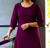 Fancy Georgette Anarkali Long Kurti, solid combo, three-quarter sleeves, India-origin