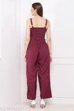 Indian-origin poly crepe 2-piece dress with stylish shrug jumpsuit for parties, events, or business