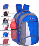 Waterproof Royal Blue school backpack & lunch bag combo offer, 36L laptop backpack with canvas material and padded adjustable straps