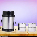 Stainless Steel Insulated Leakproof Lunch Box, durable 4-compartment design for office/work/travel/outdoor use, ideal for adults, Indian origin