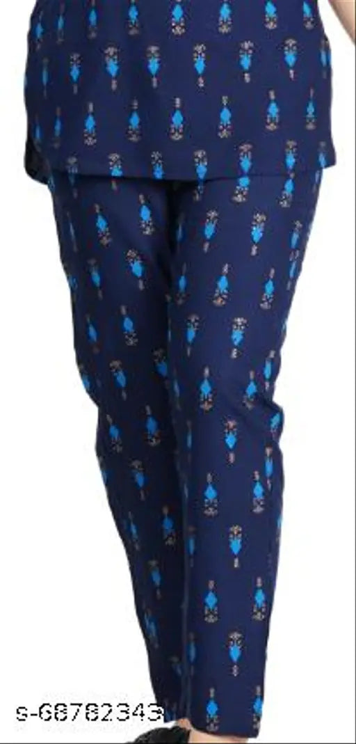 Rayon printed nightsuit for women, three-quarter sleeves nightwear on display