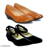 Synthetic bellies ballerinas combo pack (2), lightweight & breathable women's casual shoes for daily wear and home wash, India origin