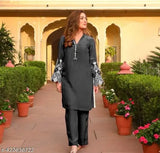 New Rayon Designer Kurti, Palazzo Pant Set - Ethnic Indian fashion for women