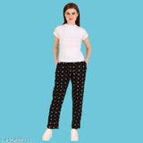 Cotton blend printed net trendy women's trackpants pack 2, super soft for regular use