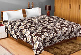 White Microfiber Ac Blanket, soft, cosy, lightweight with star print, double bed size, India-made