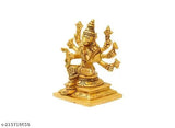 Brass 8-handed Varahi Amman idol, small size, intricate detail, Indian craftsmanship
