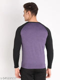 Multicolor polyester Chkokko Henley active t-shirt for men, colorblocked long sleeves with double stitching at borders. Sizes include S (36"/27"), M (38"/28"), XL (42"/30"), XXL (44"/31"). Origin: India