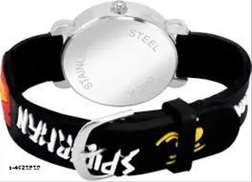 Multicolor rubber kids' watch by JAMVAI, cartoon character dial on unisex strap for casual wear