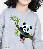 Rich cotton blend kids sweatshirt with dog print for winter wear, attractive design and quality checks ensure best fit for boys and girls aged 0-14 years. Made in India