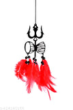 Handcrafted Indian dream catcher for home decor, featuring positive feathers and beads, ideal for bedrooms, living rooms, balconies, or cars