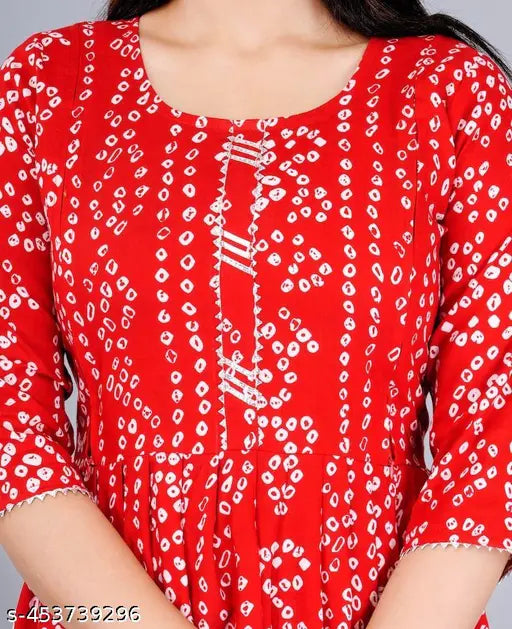 Rayon maternity three-quarter sleeve feeding kurta kurti in printed combo, perfect for expectant mothers