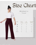Cotton blend solid color womens high-waisted bellbottom trousers (size 26-34), fashionable Indian import