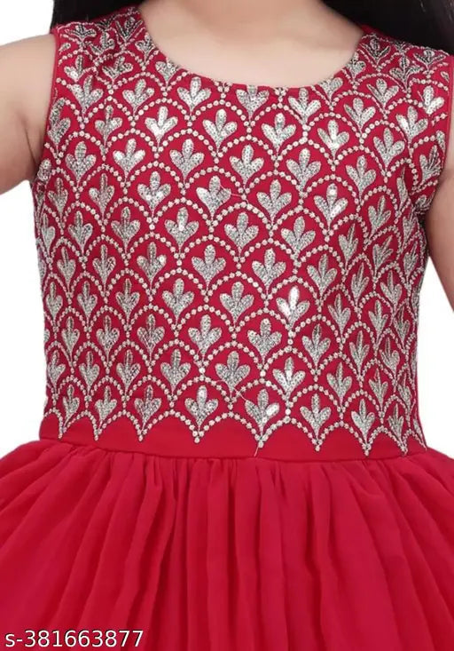 Embroidered georgette sharara set for 8-9 years old, India origin