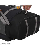 Black waterproof 65L Kyros trekking rucksack with adjustable shoulder straps and separate shoe compartment