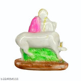 4-inch polyresin Radha Krishna idol sculpture by VIDHAYA ARTS, ideal for Hindu divine love couple decorations, anniversary gifts, or spiritual home decor