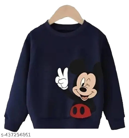 Blue and yellow Mickey Mouse sweatshirt combo pack for kids, cotton long sleeves