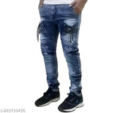 Cotton blend solid color denim jeans, comfortable fit for active everyday life. Different shades and colors available, perfect for casual wear with sizes 28, 30, 32, 34 (India origin)