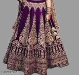 Kids velvet Lengha choli with embroidered patterns, traditional for festivals and parties. (0-3M, 2-3Y, 3-4Y, etc.) Indian-made, net dupatta
