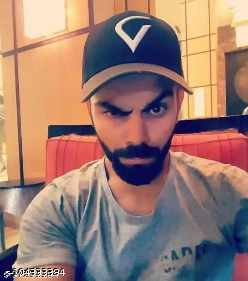 Black cotton baseball cap, trendy solid design, adjustable fit - women's fashion cap from India