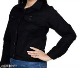 VKREATION full sleeve washed denim jacket, dyed/washed girls' party wear, perfect fit for kids aged 10-16 years, India origin