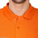 Classy cotton short-sleeved men's t-shirt, solid design, made in India for comfortable fit and environmentally friendly style