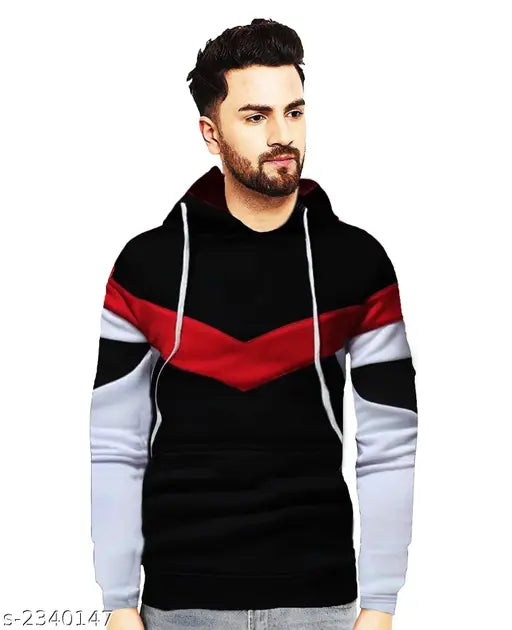 Leotude men's cotton hoodie, solid color short-sleeved sweatshirt for casual wear, India-made athletic apparel