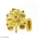 Gold plastic Allah Mohammed tree-shaped Islamic decor stand, size big 12 inches for Feng Shui home decor