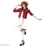 Cotton blend printed twill jacket for women in latest design, trendy and stylish single piece