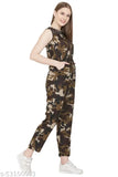 Striped poly georgette women's full-length jumpsuit, sleeveless, printed net - casual western wear from Tashmiya Collection