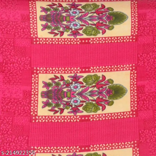 Floral fleece blanket set (5 pieces), extra-durable Polar Fleece yarn for long life, suitable for winter and summer use as AC Blanket or warm bedsheet, free size (90x60in), made in India