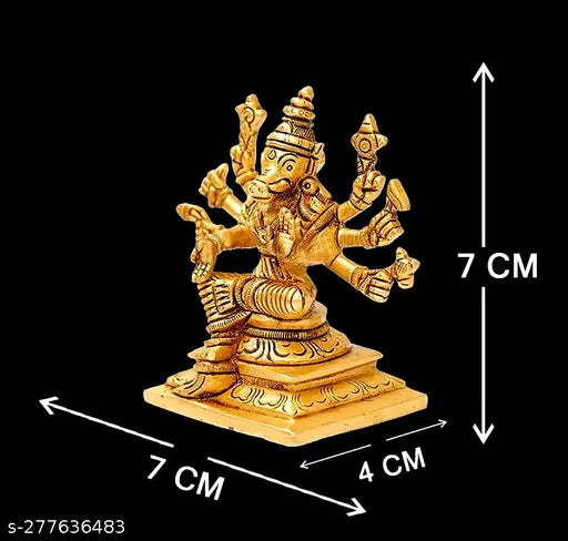 Medium-sized brass Varagi Amman statue, 25 inches, Indian handicraft artifact showpiece