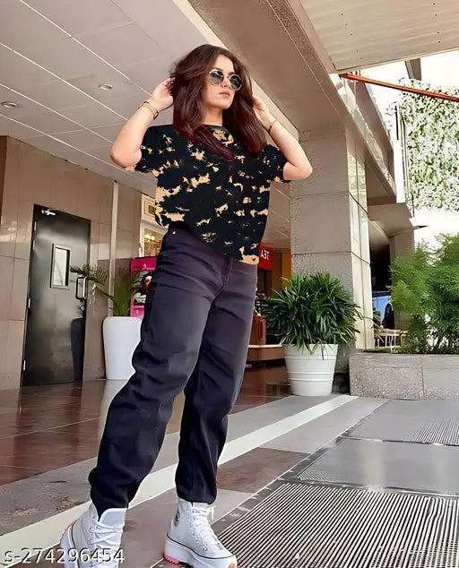 Cotton tie-dye short sleeved t-shirt for women, unique print design, perfect for casual wear