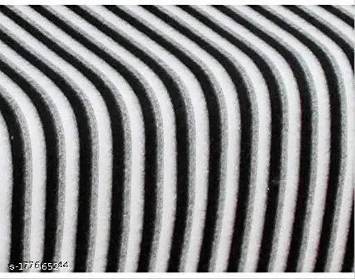 Black and Grey-White striped Akin Polar Fleece SB Blanket - Warm, soft, and comfortable for winter