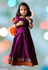 kids cotton silk readymade lehenga choli, Indian traditional party wear for girls aged 18 months to 12 years
