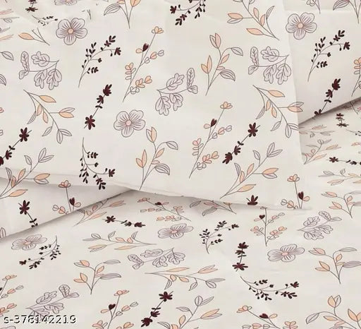 White cotton blend king-size comforter, ultra-soft & cozy, perfect for mild winters (90x93 inches, 220 gsm)