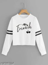 Trendy cotton blend round-neck full sleeve t-shirt, soft & comfortable, available in various colors and prints