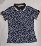 Soft touch Lycra collar T-shirt with printed design, Ferroni Girls size N, made for Europe