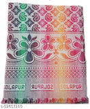 Multicolor floral printed pure cotton Solapur Blanket. Vibrant, soft, and ideal for mild winter seasons